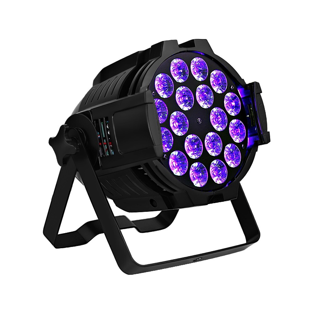 BECEN 2pcs 18x18W RGBWA+UV 6in1 LED Par Light For Church Party Christmas Stage