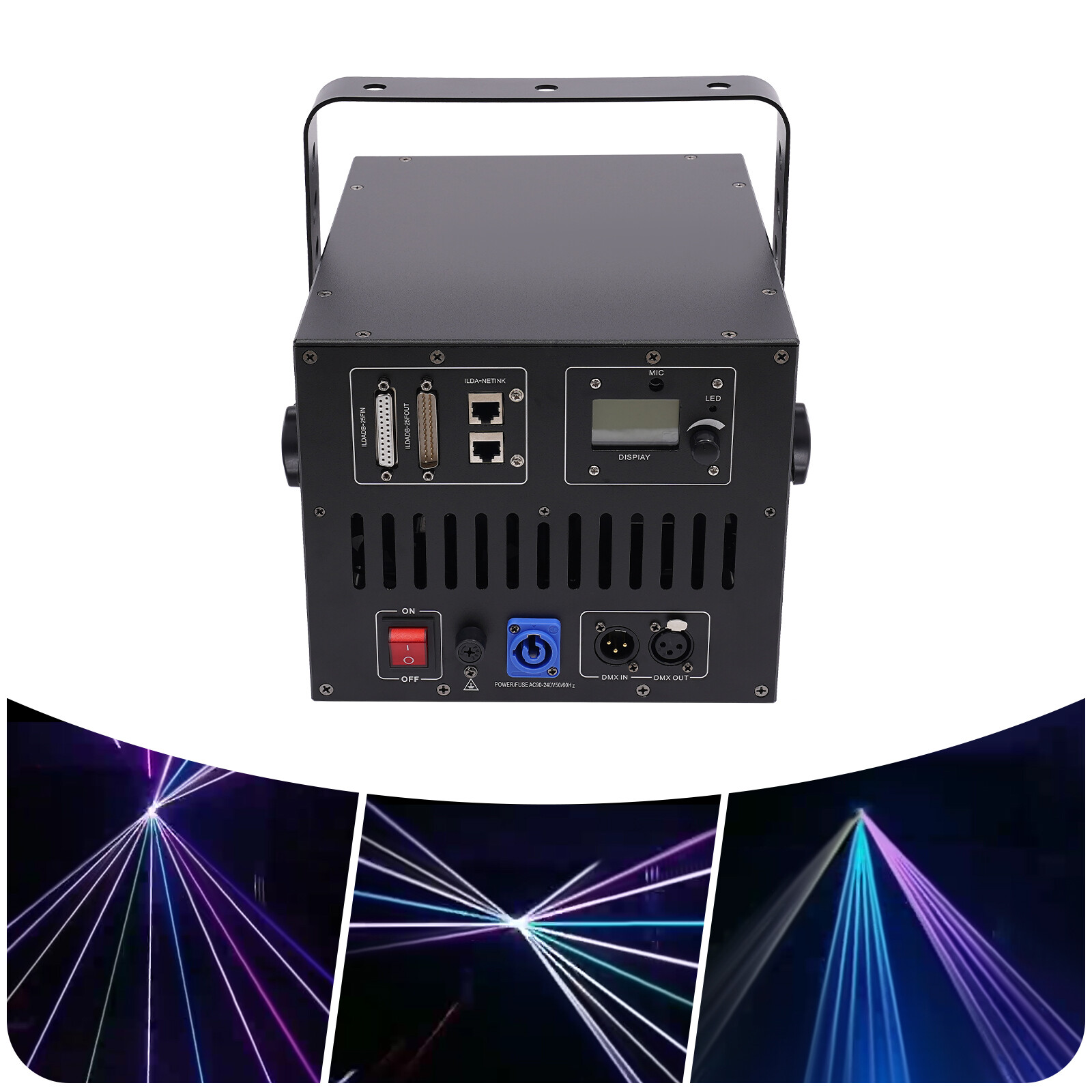 RGB DMX Stage Laser Light DJ KTV Club Party Stage Light ILDA LCD 30KPPS 10 W