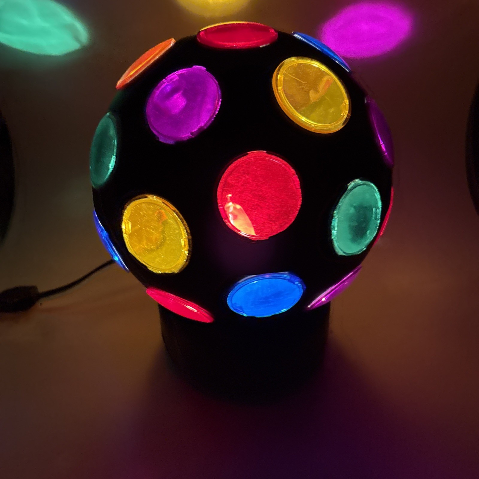 Rotating Disco Ball Multi-color Party Light Tested Works Perfect!