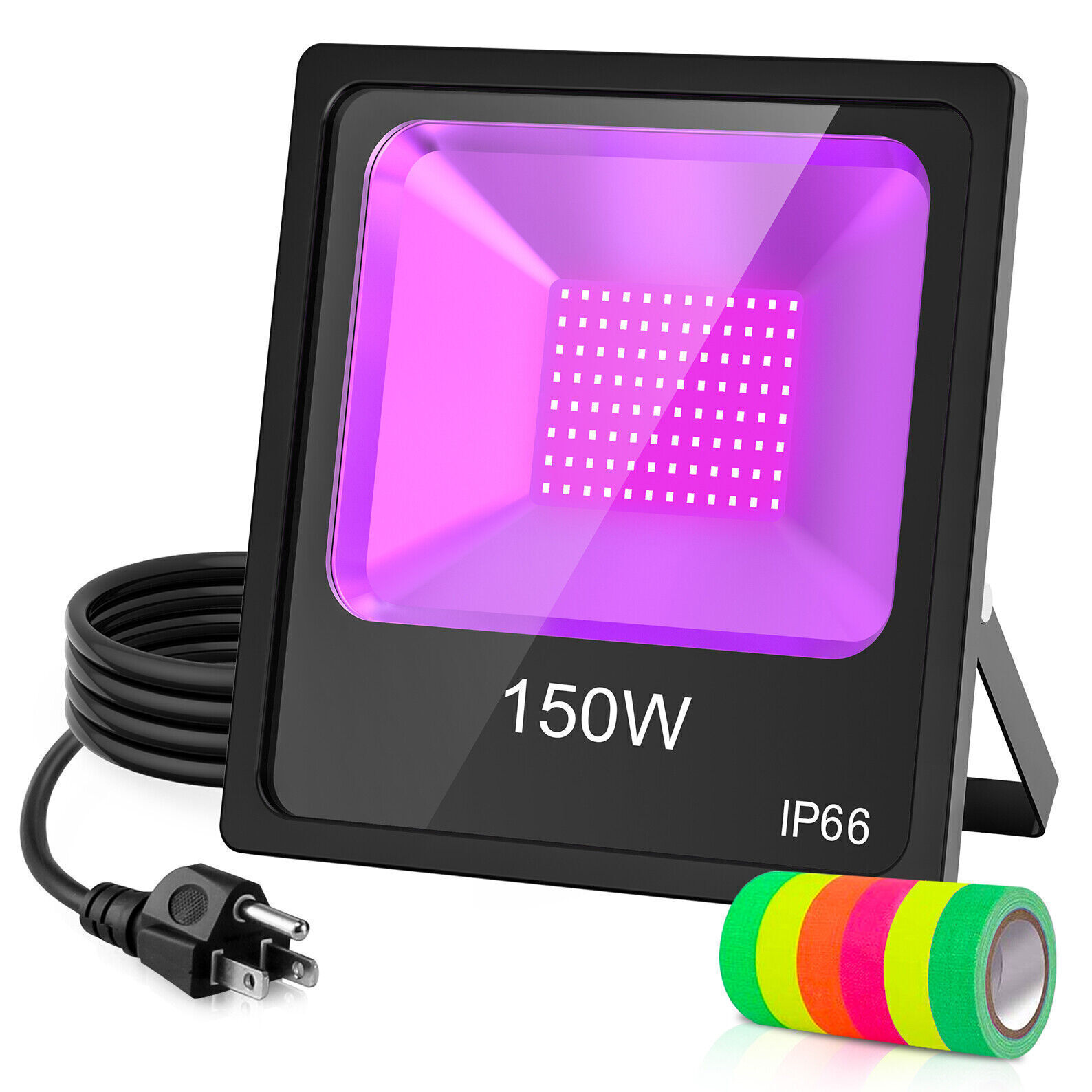 LED Black Lights 150W with Plug(10ft Cable) For Stage Party Purple Flood Light