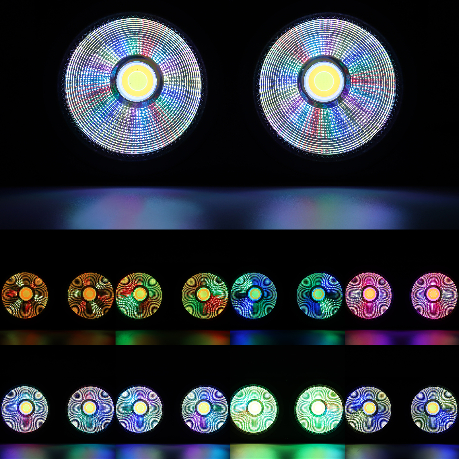 200W COB LED Par Light DMX Stage Audience Blinder Light RGB Warm Cool White