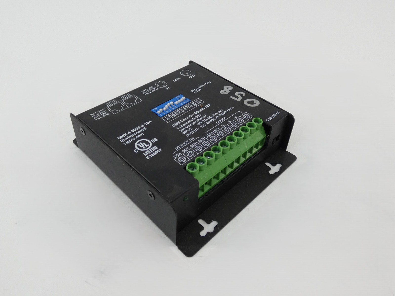 Environmental Lights DMX-4-5000-3-10A 4-Channel DMX 3-Pin Decoder 10A 12-24VDC