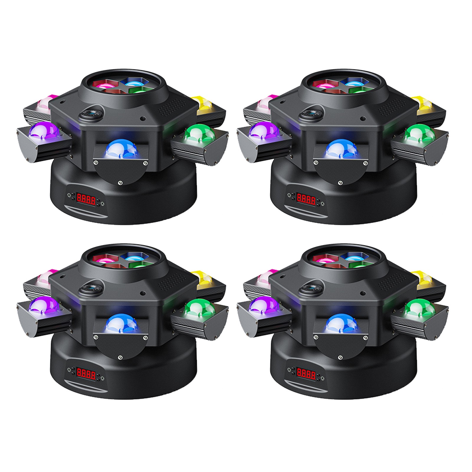 New RGBW 6 Arms 150W Laser Moving Head Light DMX Disco Party Bar Stage Lighting