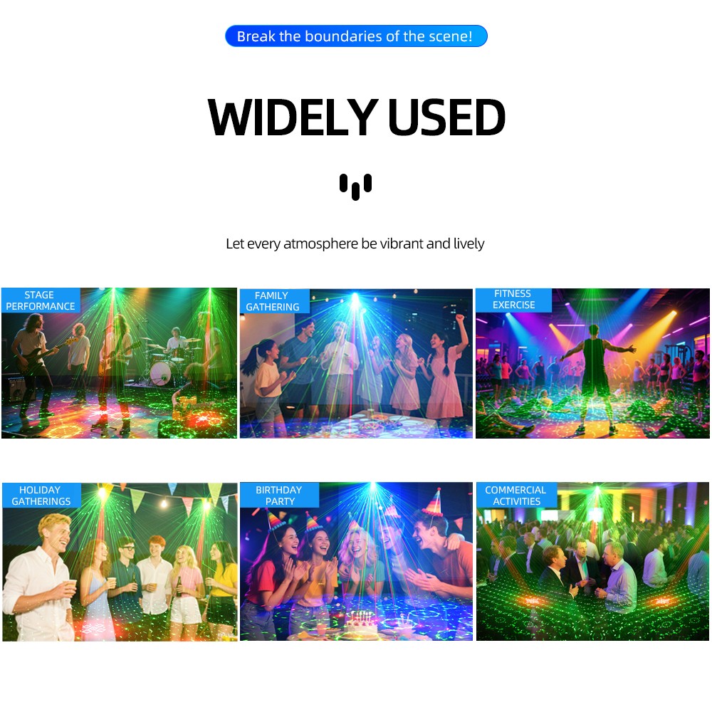 60 Pattern Party Stage Light Laser Projector LED RGB KTV DJ Disco Show Lighting