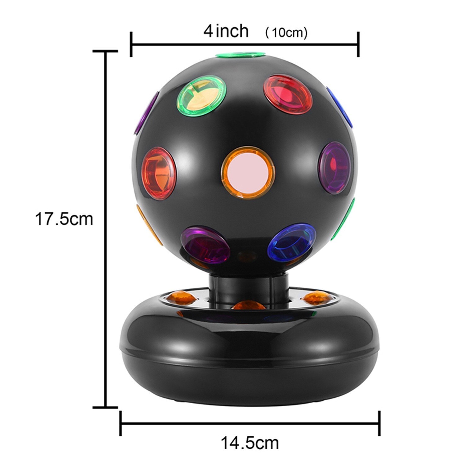 Disco Light Ball 4.0″ Size USB Power Turning Dancing Party KTV Decoration US