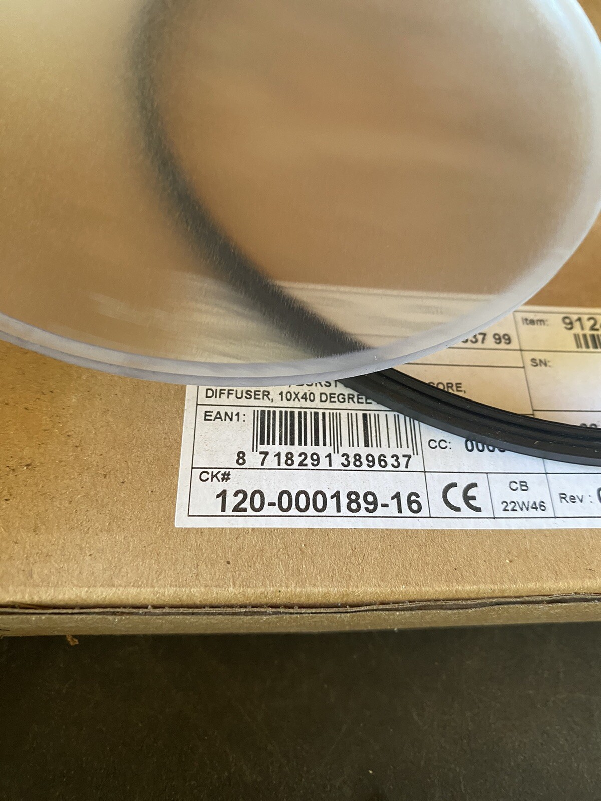 (TOA) 9124 001 33446 Color Kinetics Diffuser 10*x40* Elliptical 12000018916