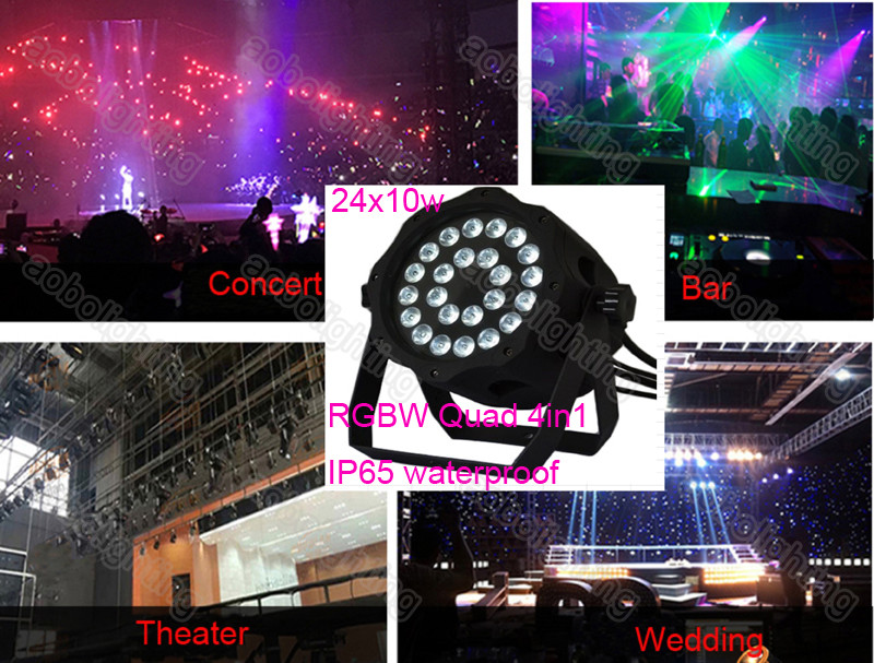 Focos Led 24*10W Luces PAR LED Wash Outdoor Stage Studio Architectural Lighting