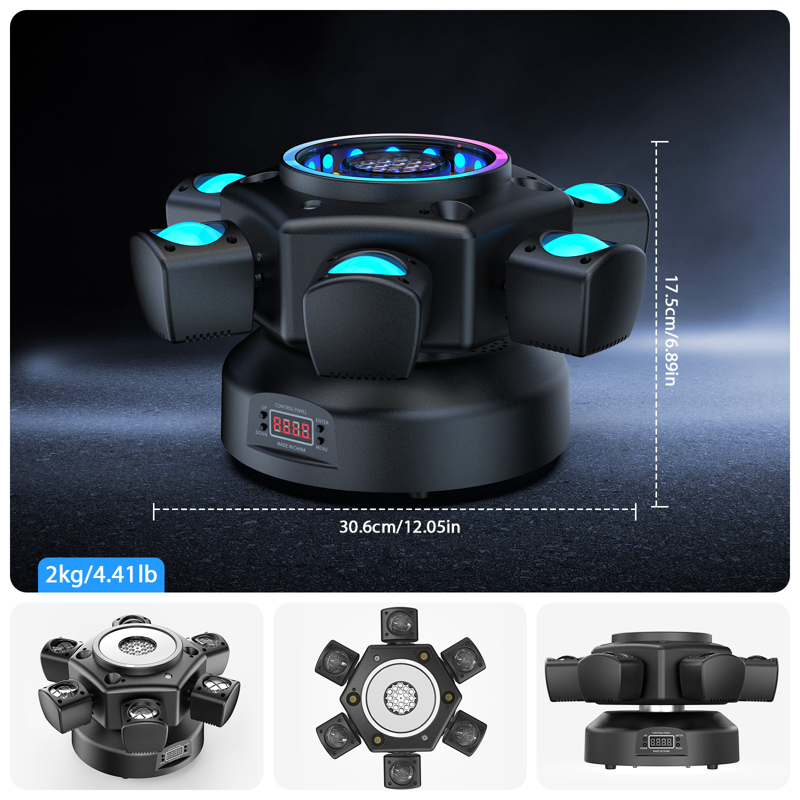6 Arms Laser RGBW LED Moving Head Light Disco Stage Lighting Beam for Patry Bar