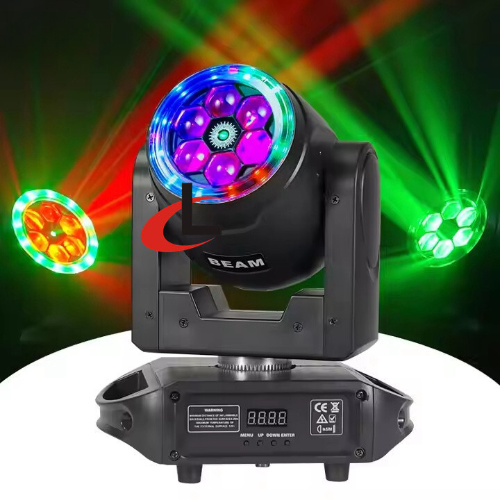 6pcs 15W RGBW 4in1 Bee Eye Moving Head LED Running Effect 50MW G/R Laser Lights