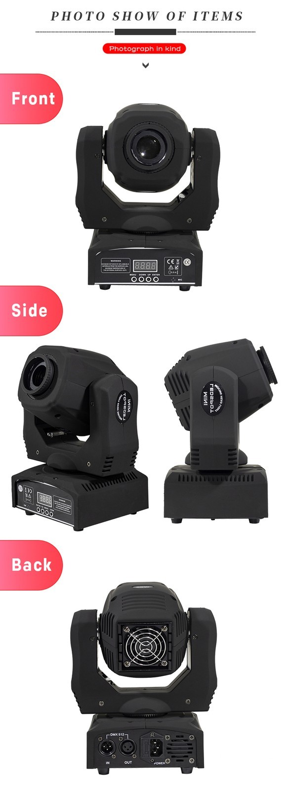 SHEHDS 60W LED Spot RGBW Moving Head Lighting Gobo Stage Light Party DJ Club KTV