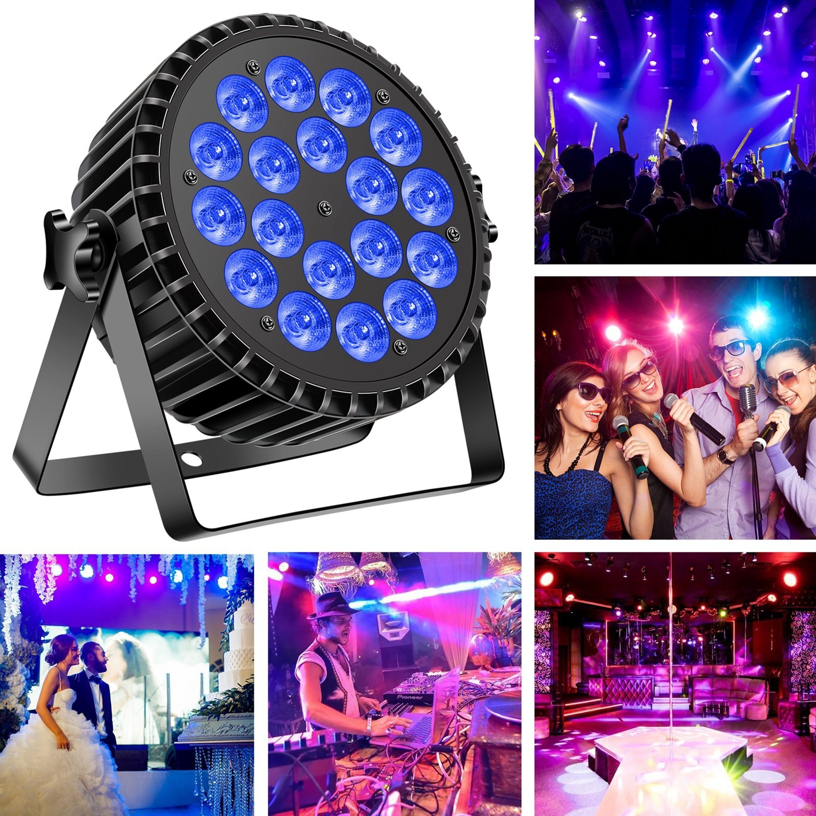 270W 18LED Stage Light effects RGBW PAR 8CH Can DMX512 Party DJ nightclub