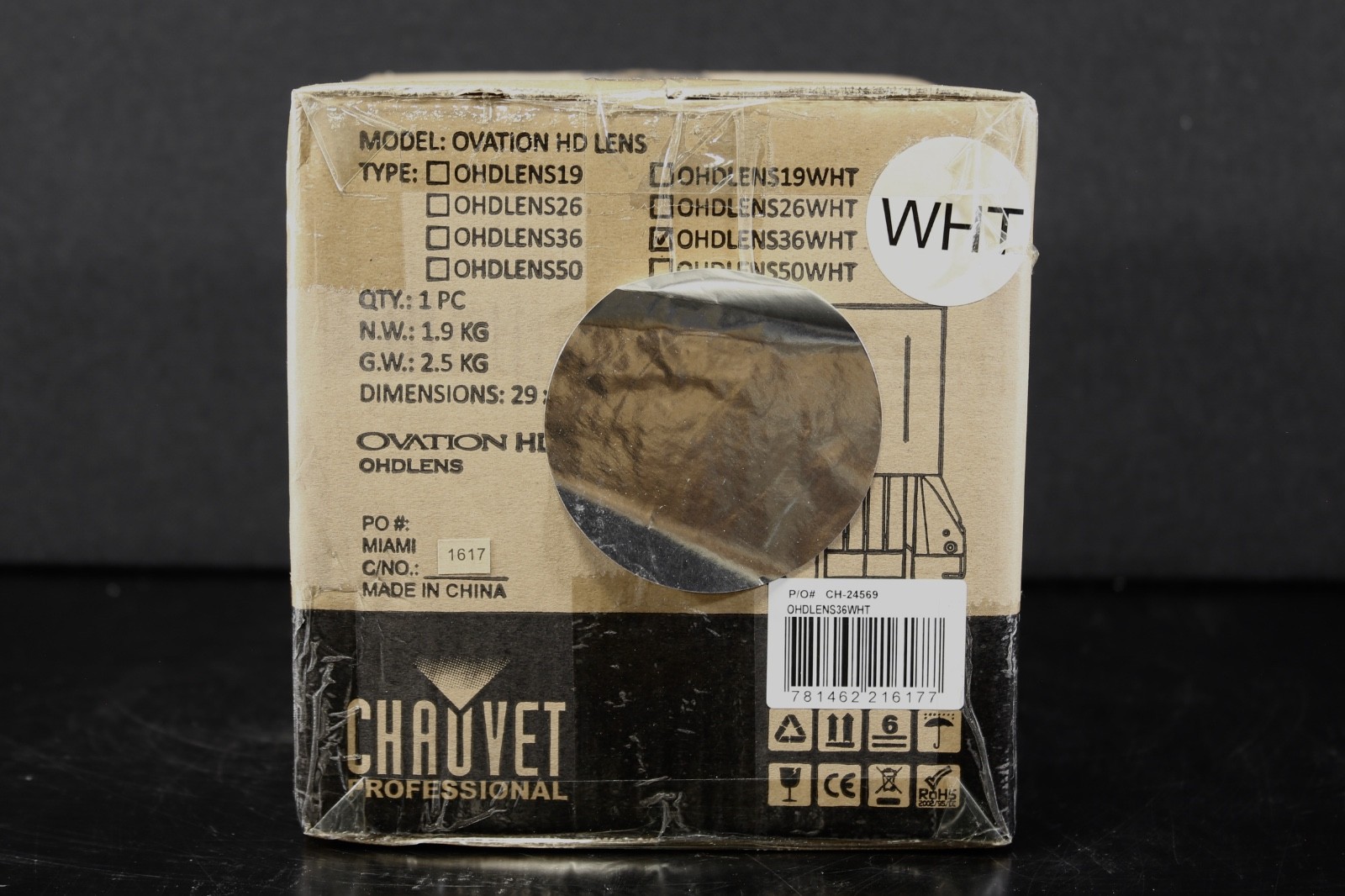 CHAUVET Professional HD Lens Tube for Ovation Ellipsoidals 36° OHDLENS36WHT
