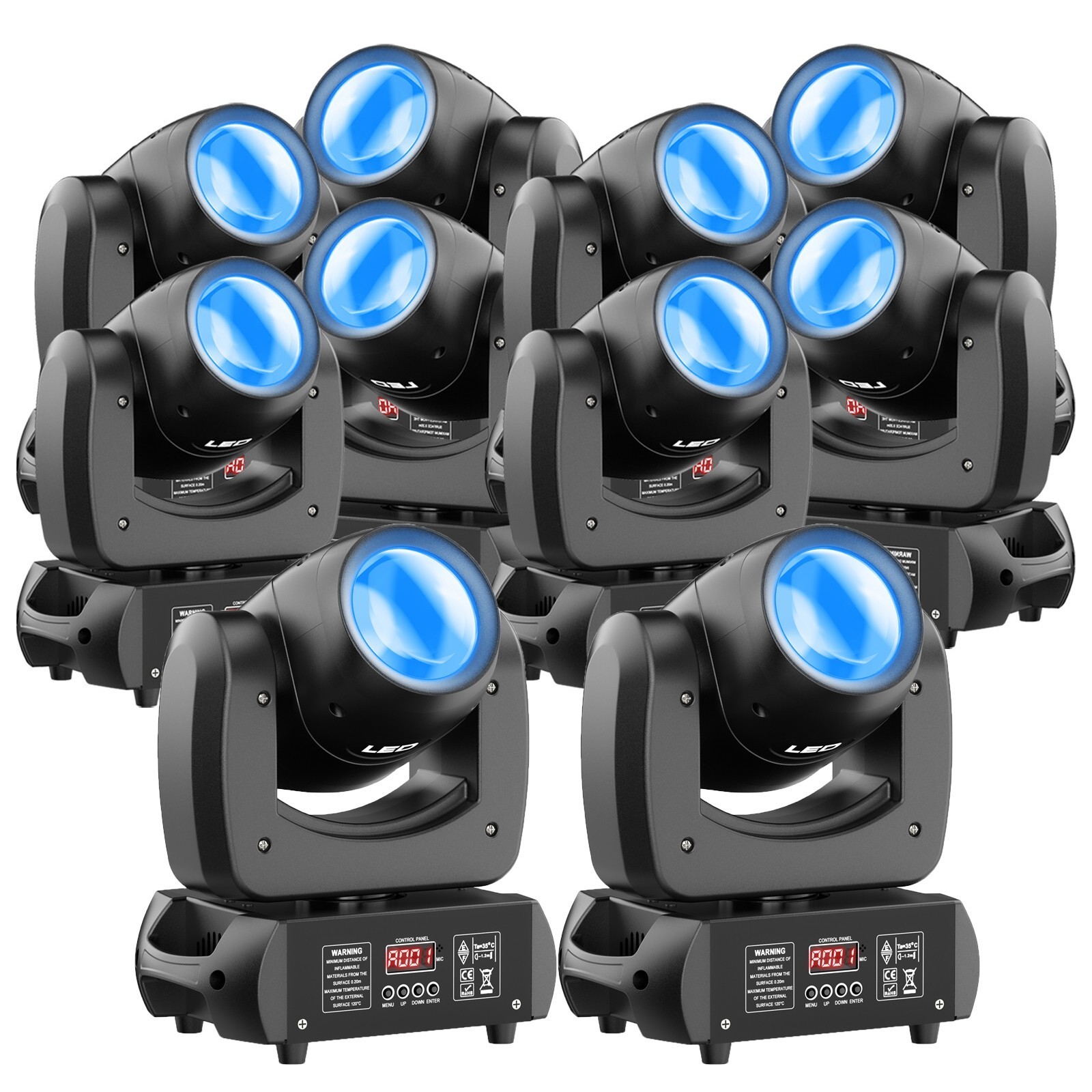 150W RGBW Moving Head Stage Lighting LED Spot Beam DMX Disco DJ Party GOBO Light