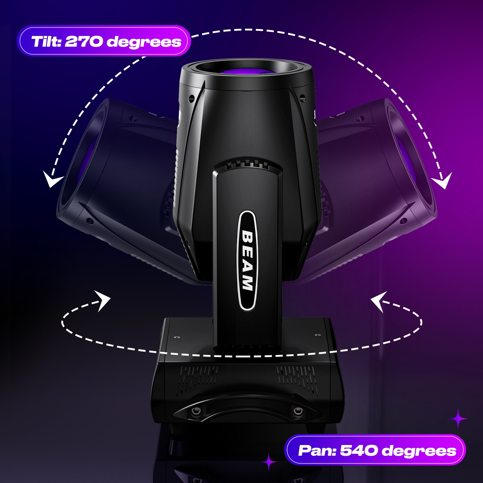 7R 230W Mini Moving Head 24Prisms Beam/Frost/Rainbow Parties Wedding Lighting