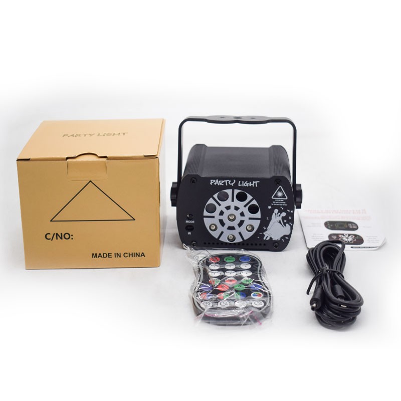UV effect Stage Light LED 8 Hole Laser Projector RGB DJ Disco KTV Voice control