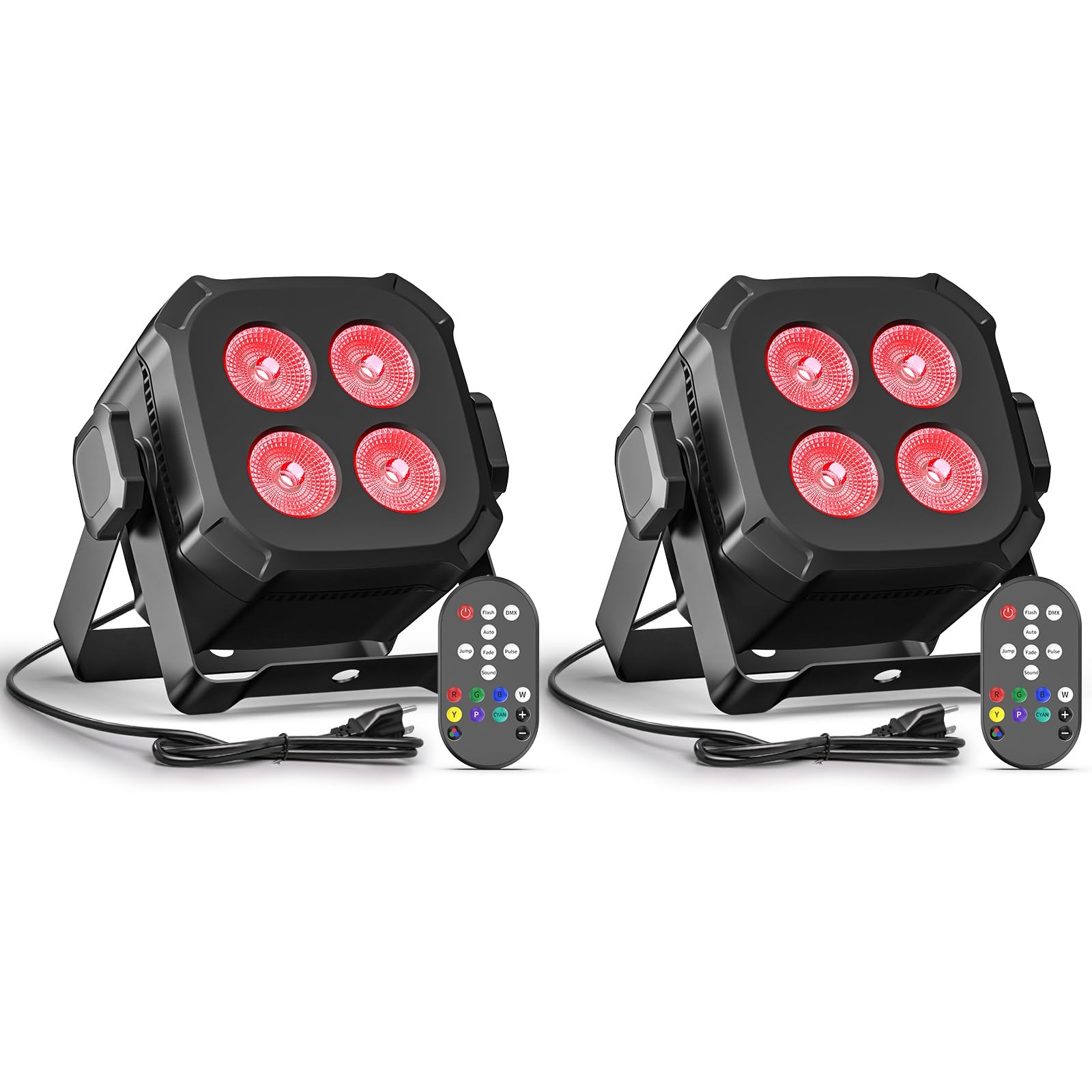 Mini Stage Lights, Corded 4 * 8w Led Par Lights, Lightweight RGBW 4 in 1 LED …