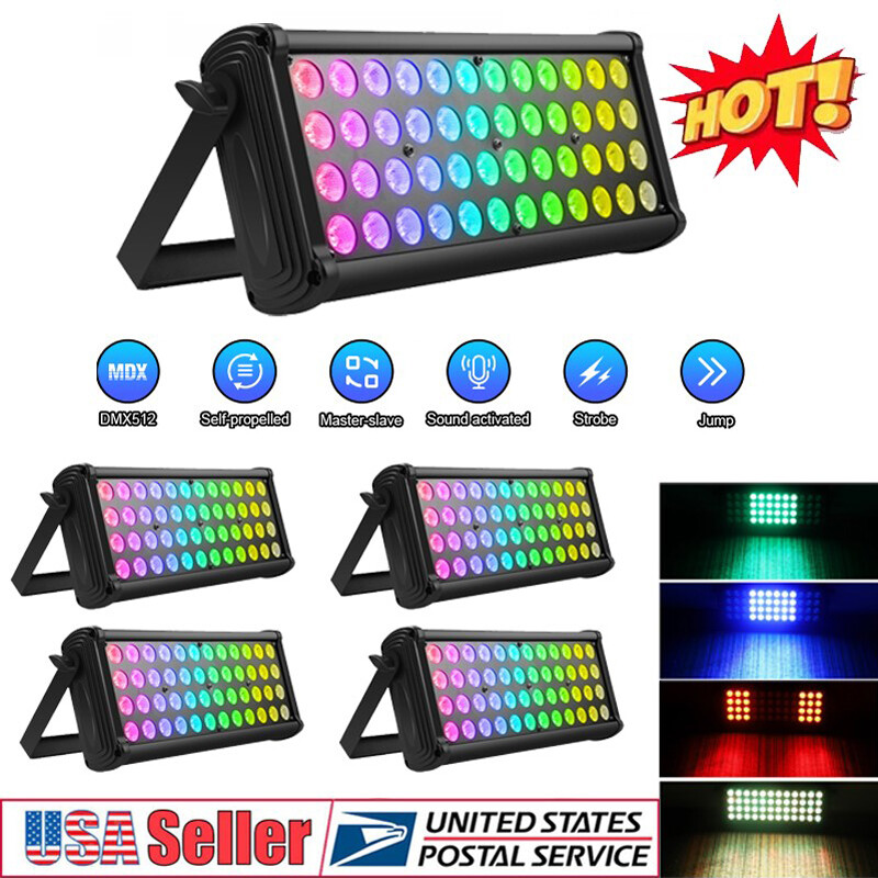 200W RGB Wall Wash Bar Light 48 LED Strobe DJ Party Disco Stage Effect Light DMX