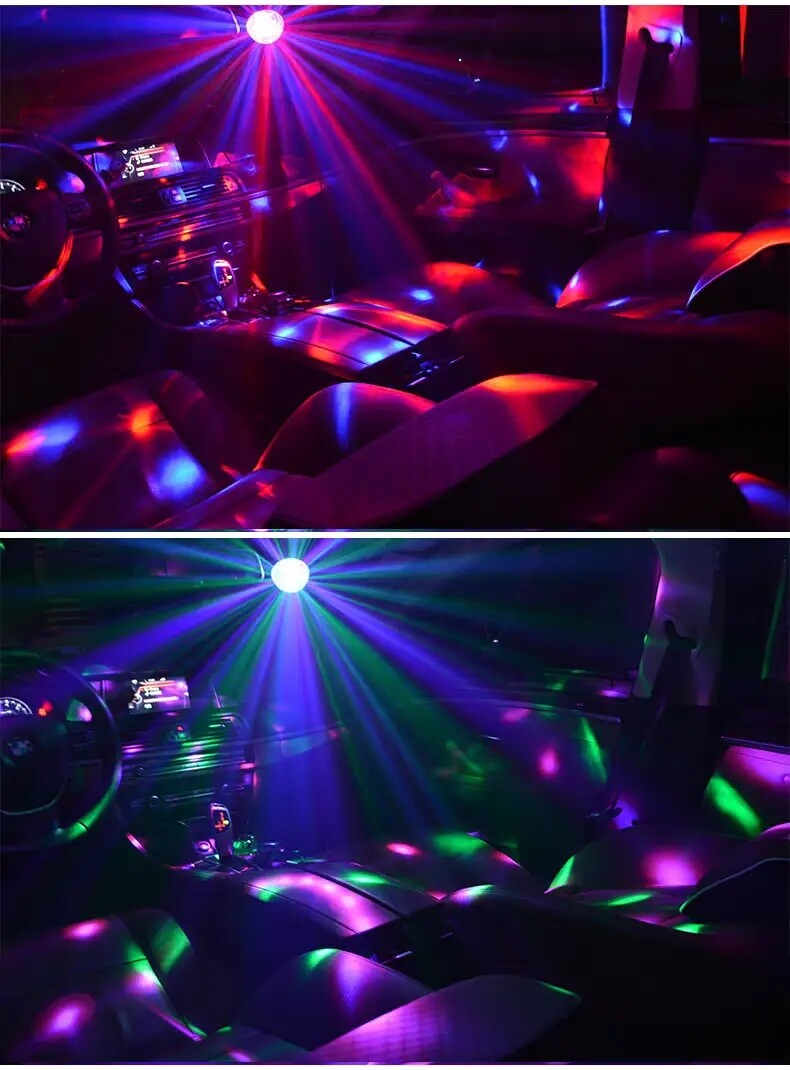 USB Stage Ball Light Disco RGB Sounds Control Magnetic attraction Party Lighting