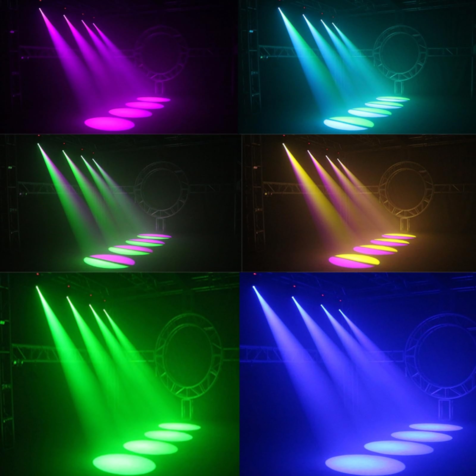 SHEHDS Moving Head Light LED 80W Spotlights with 8 Colors 8 Gobos DJ Lights 3-Fa