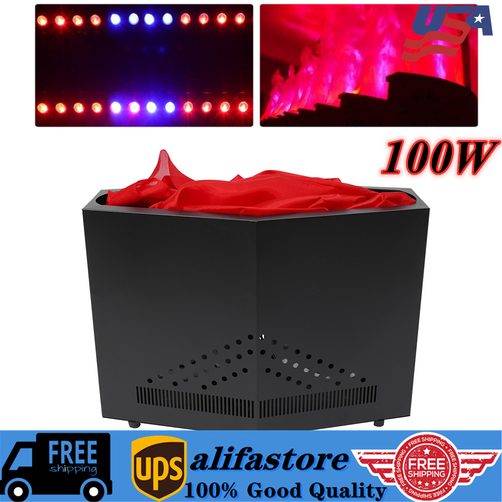 Electronic LED Fake Fire 1.5M Artificial Flame 2 Blower Halloween Night Clubs US