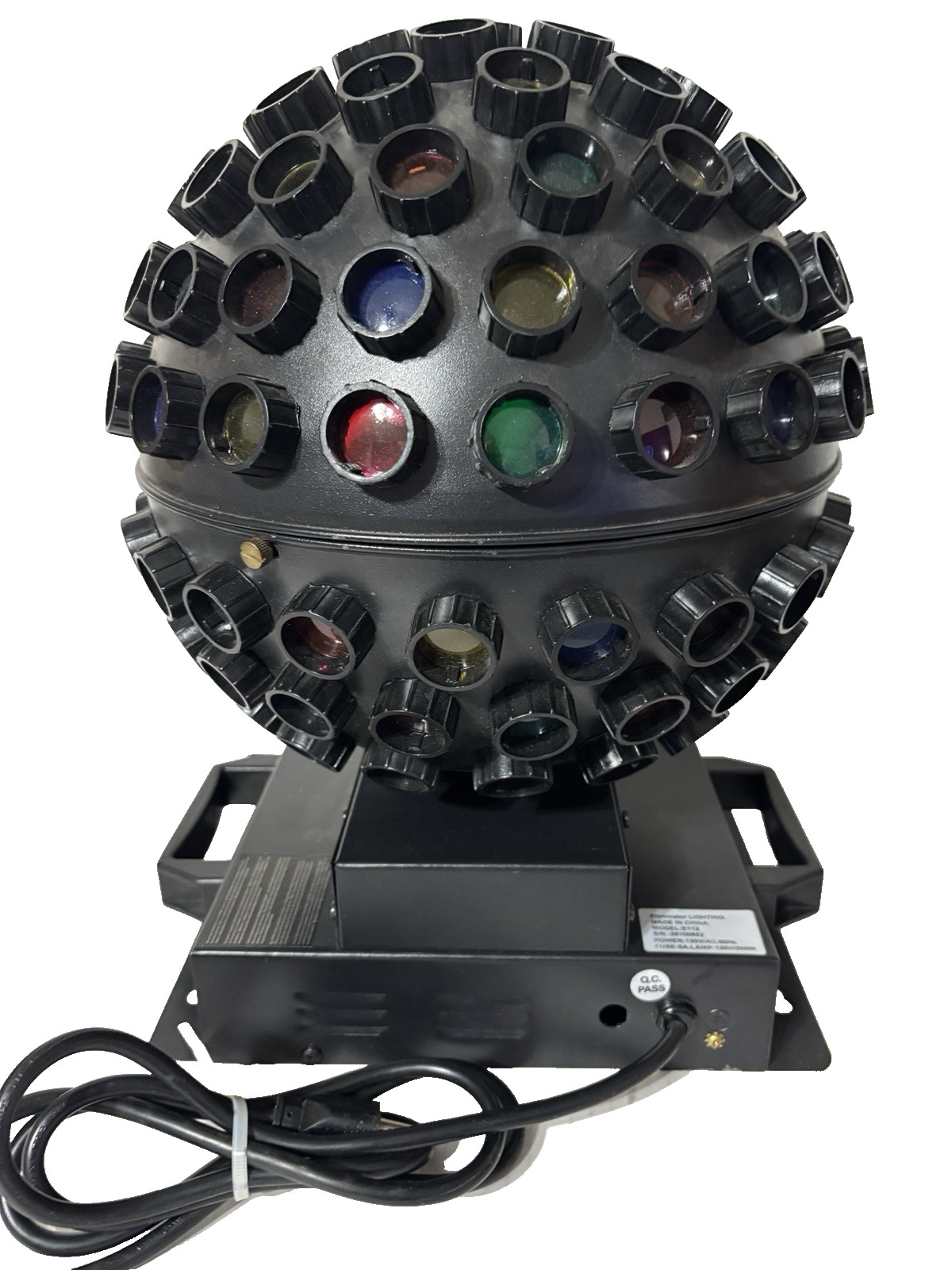 Eliminator Lighting E-112 Color Starsphere Rotating Mirrorball Light – See Video