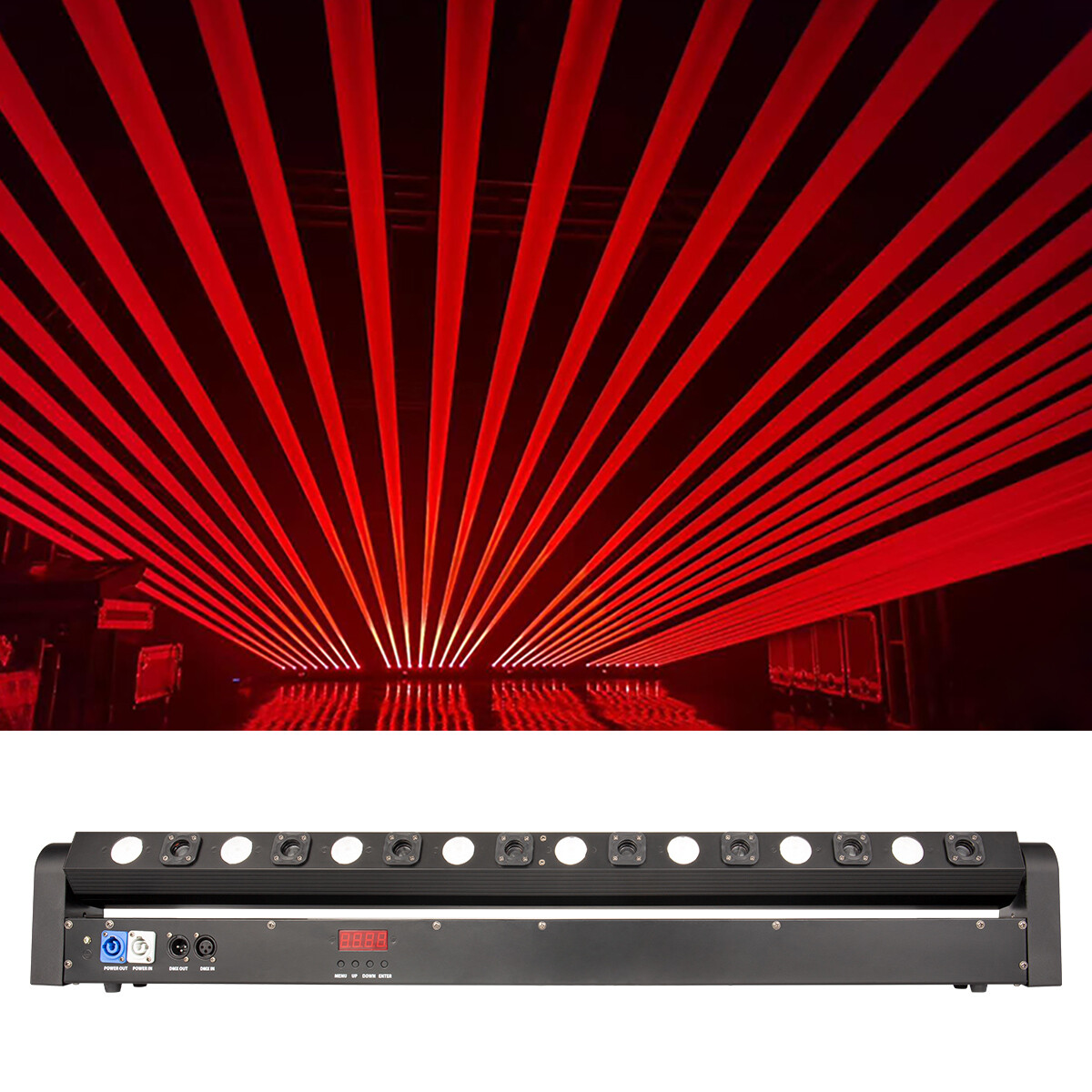 8 Eyes DMX 8+8 Red Strobe LED Beam Laser Light for Djs Disco Bar Stage Light