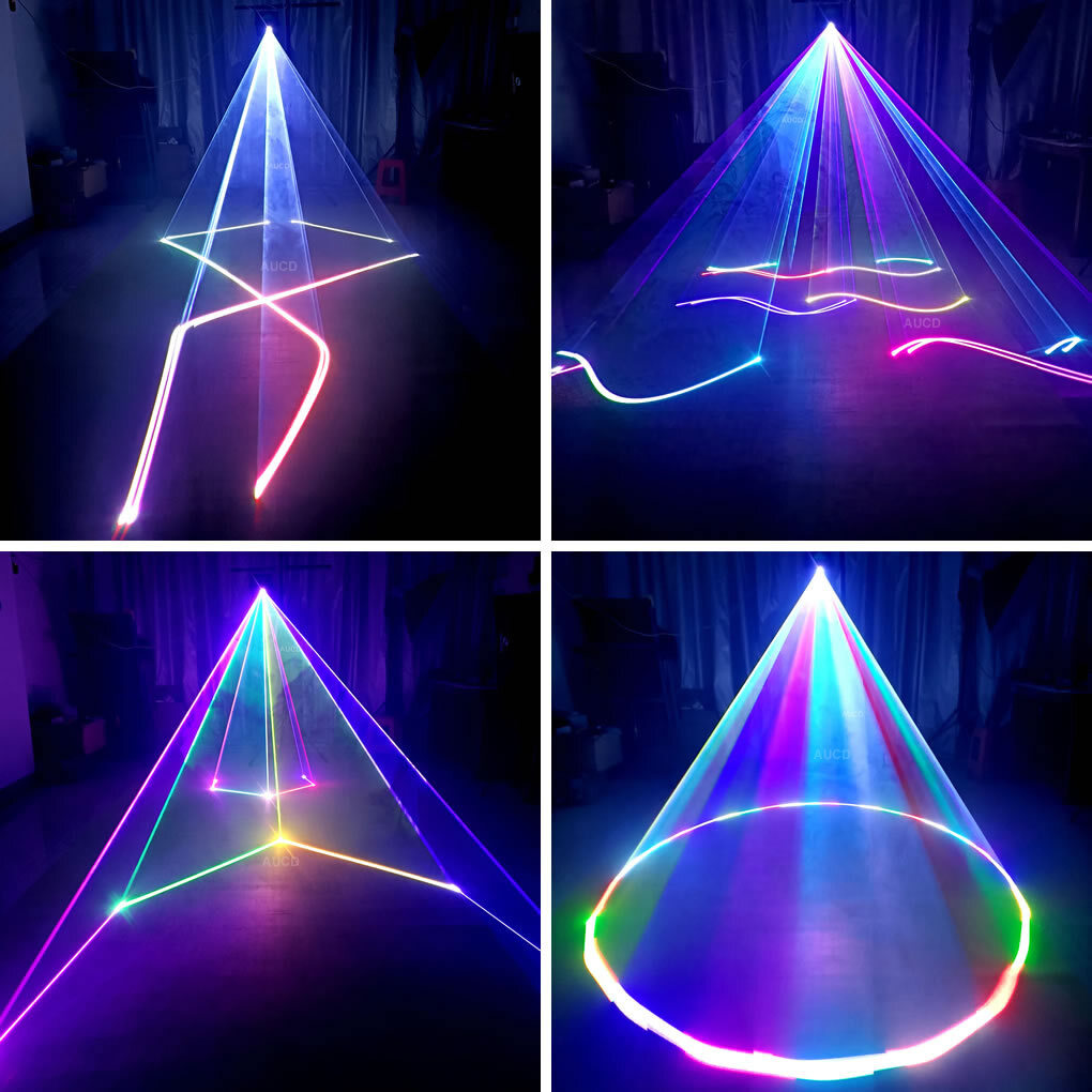 iOS Android Phone App 5W RGB iLDA DMX Animation DJ Stage Projector Laser Lights