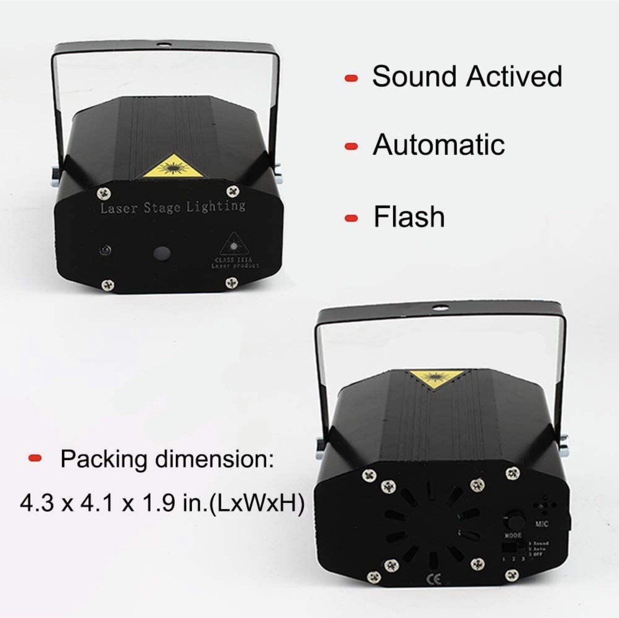 Party lights, Strobe Stage Lights,DJ Lights Sound Activated with Remote Control