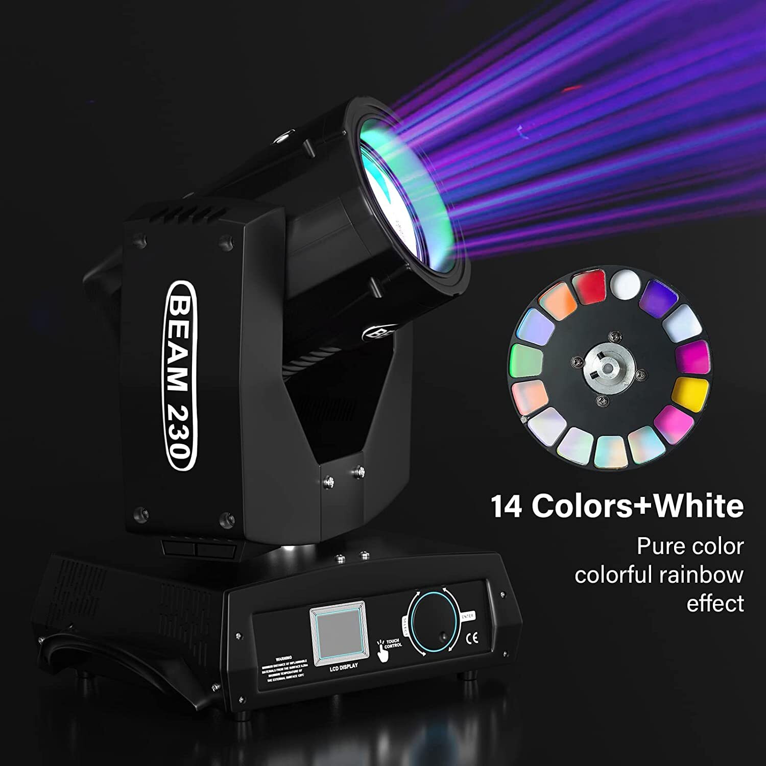 2pcs 230W 7R Beam Moving Head Light RGBW 16Prism DMX Sharpy Strobe Stage Light