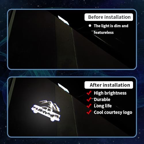 2 PCS LED Car Door Logo Lights Compatible for Tacoma 2025-Present Mountains