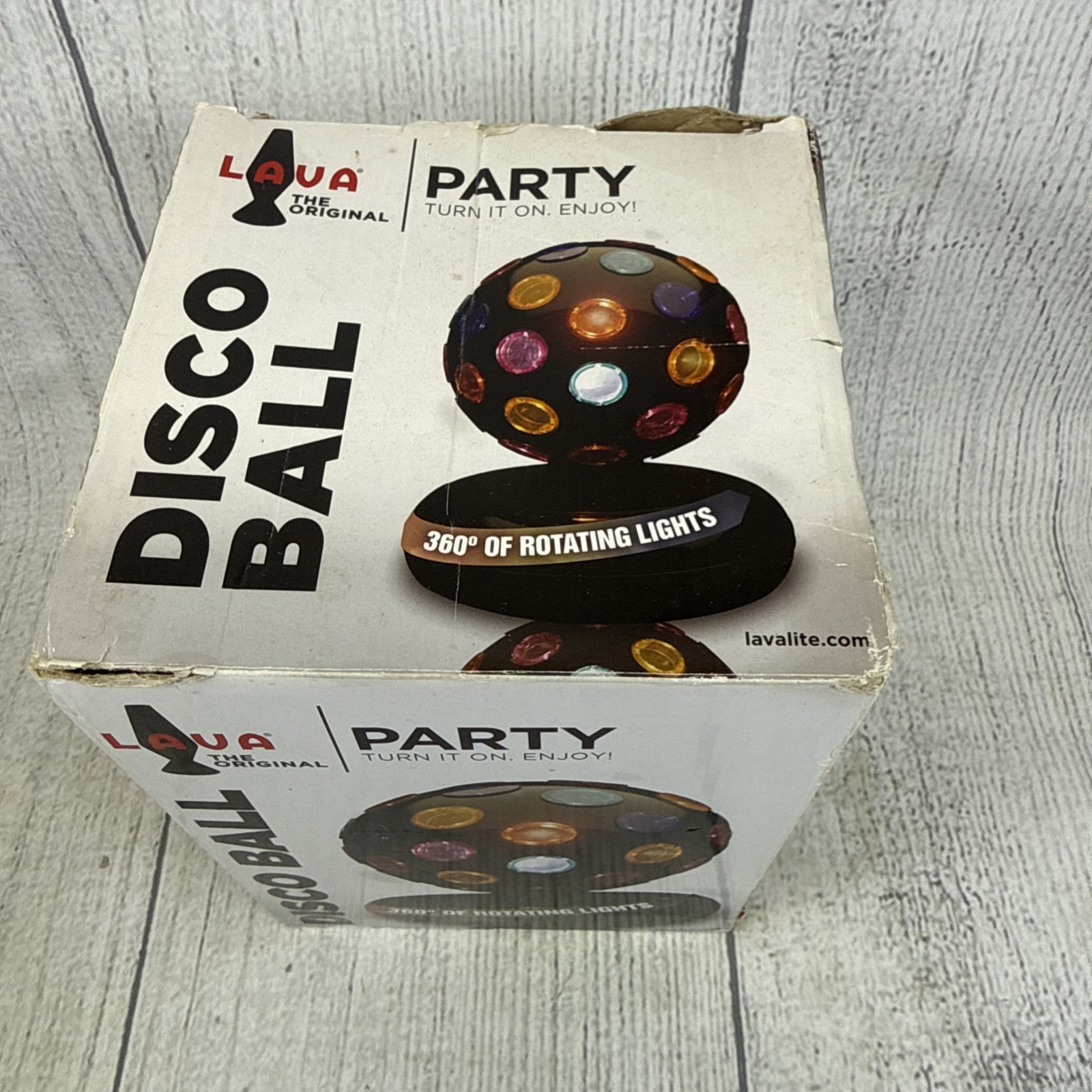 Vintage Rotating Disco Ball Multi-color Party Light, Tested & Working Orig Box