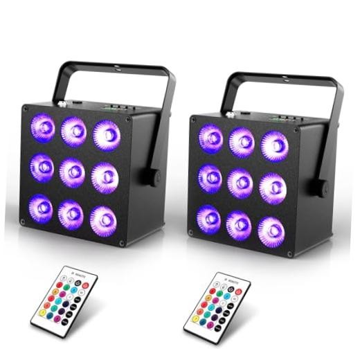 Rechargeable Stage Par Lights: 20 Hours Working Time – 6IN1 RGBWA+UV Battery