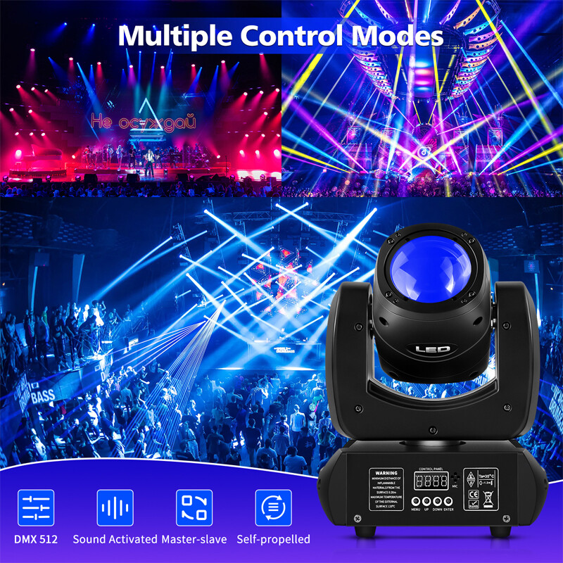 120W 18Prism LED Moving Head Light RGBW Gobo Beam Stage Lighting DJ Disco DMX512