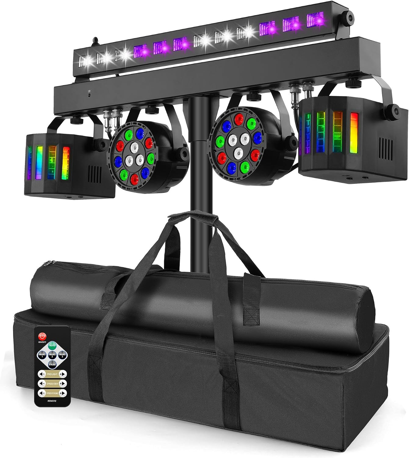 DJ Lights Stand for Parties – Professional 5In1 LED DJ Lighting System with Stan
