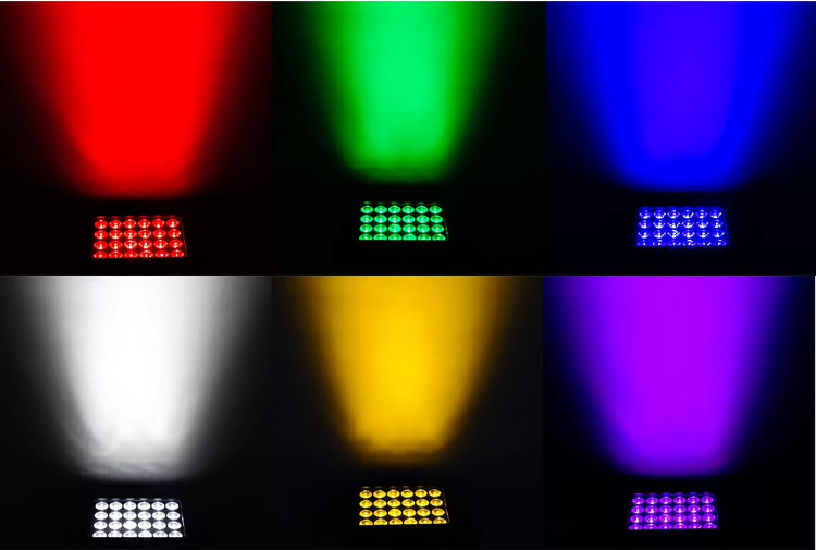 24X18W LED Flood PAR Light RGBWA UV 6in1 Waterproof City Color Led Stage Light