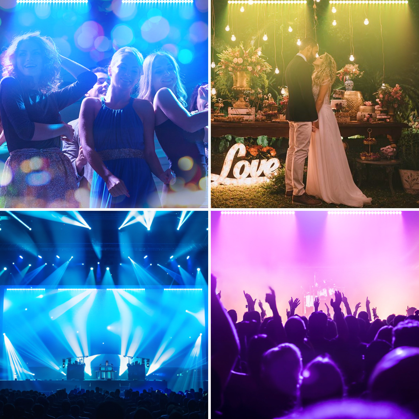 24x8W LED Wall Washer With Running Light Effect For Entertainment Venue