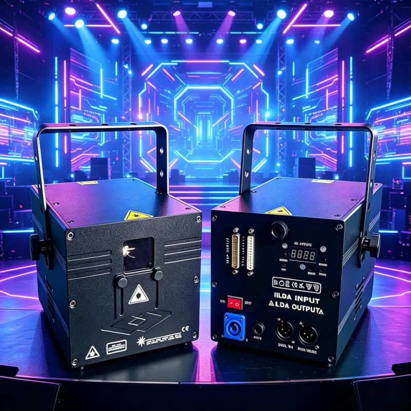 2pc 10W Stage Projector Laser Lights DMX 40Kpps RGB Animation iLDA DJ Show Laser