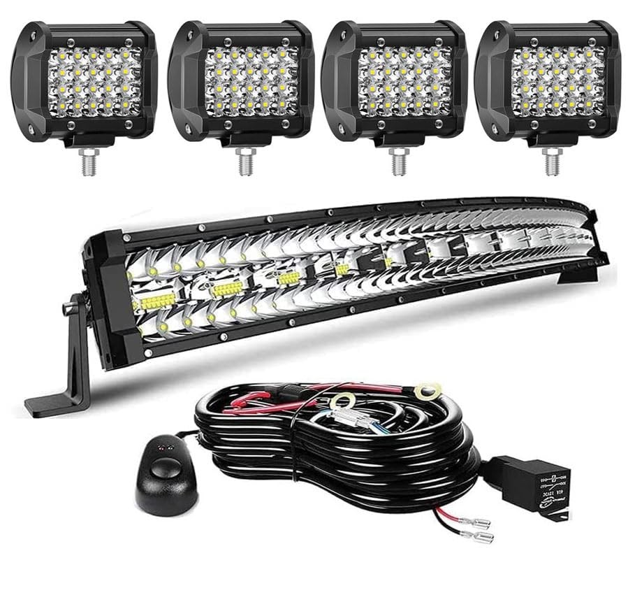 LED Light Bar Kits for Truck – 22 Inch 4 Inch Led Pod Lights 390W Led Light Bar