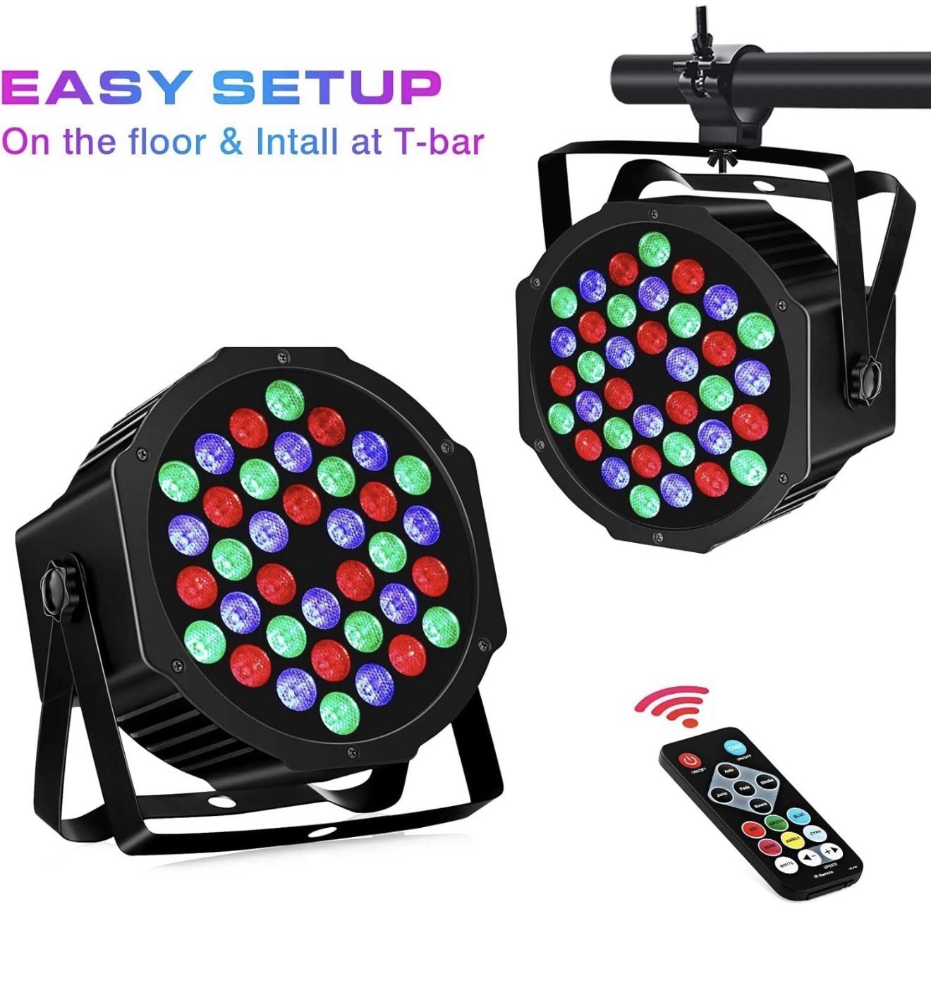 Dj Party Lights PAR Light 36LED, RGB, & DMX