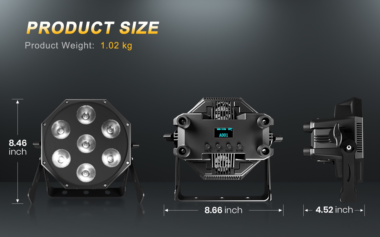 7x12W LED RGBLAC Beam GlamoPar Light Par Stage Lighting DMX DJ Bar Club Party