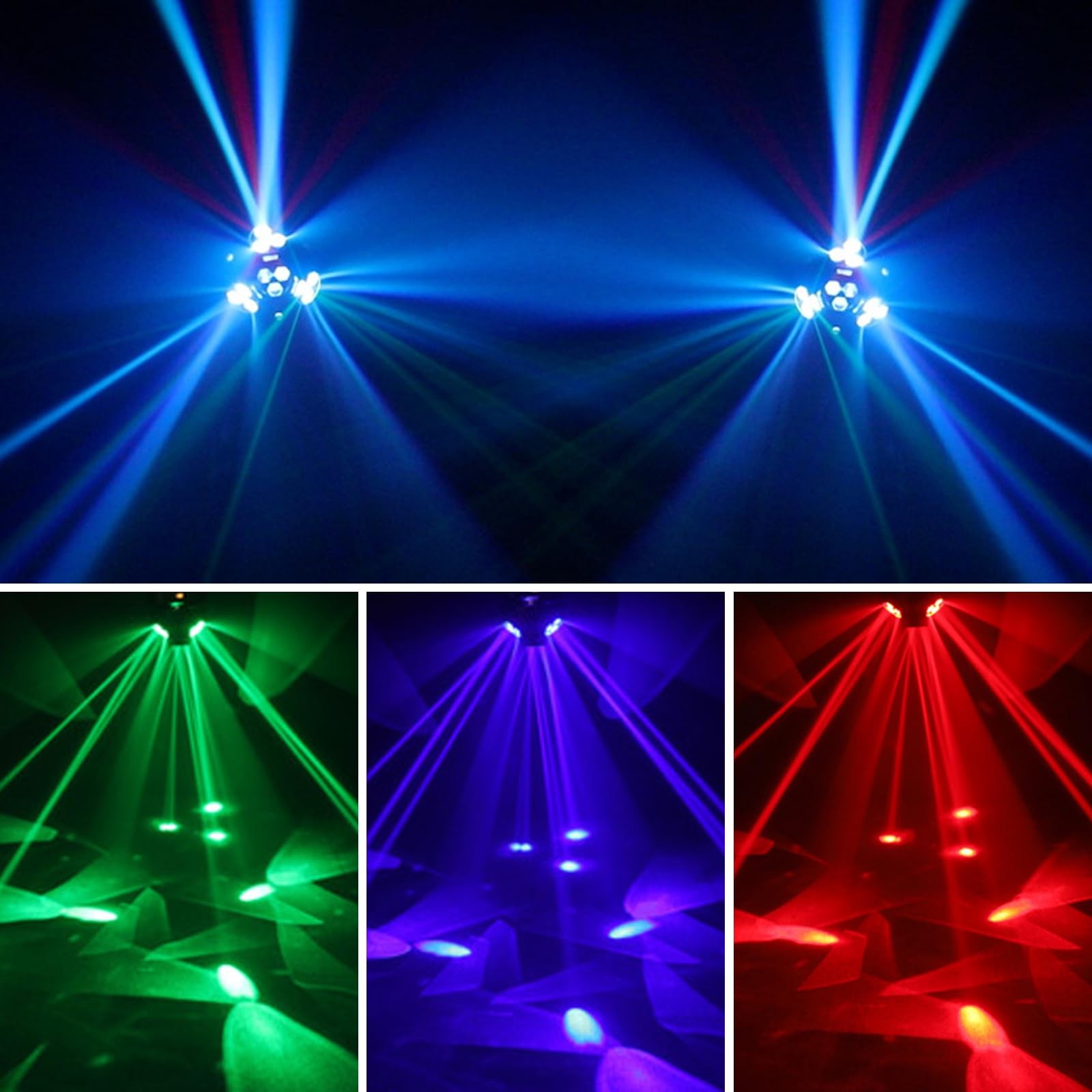 DJ Party Light, 200w RGBW 4in1 LED DJ Stage Lights, Infinite Rotation DJ Ligh…