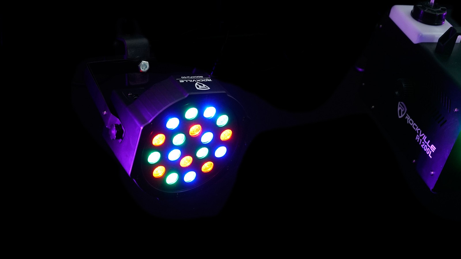 Rockville RockPAR50 LED RGB Compact Par Can DJ/Club DMX Wash Light+Cable