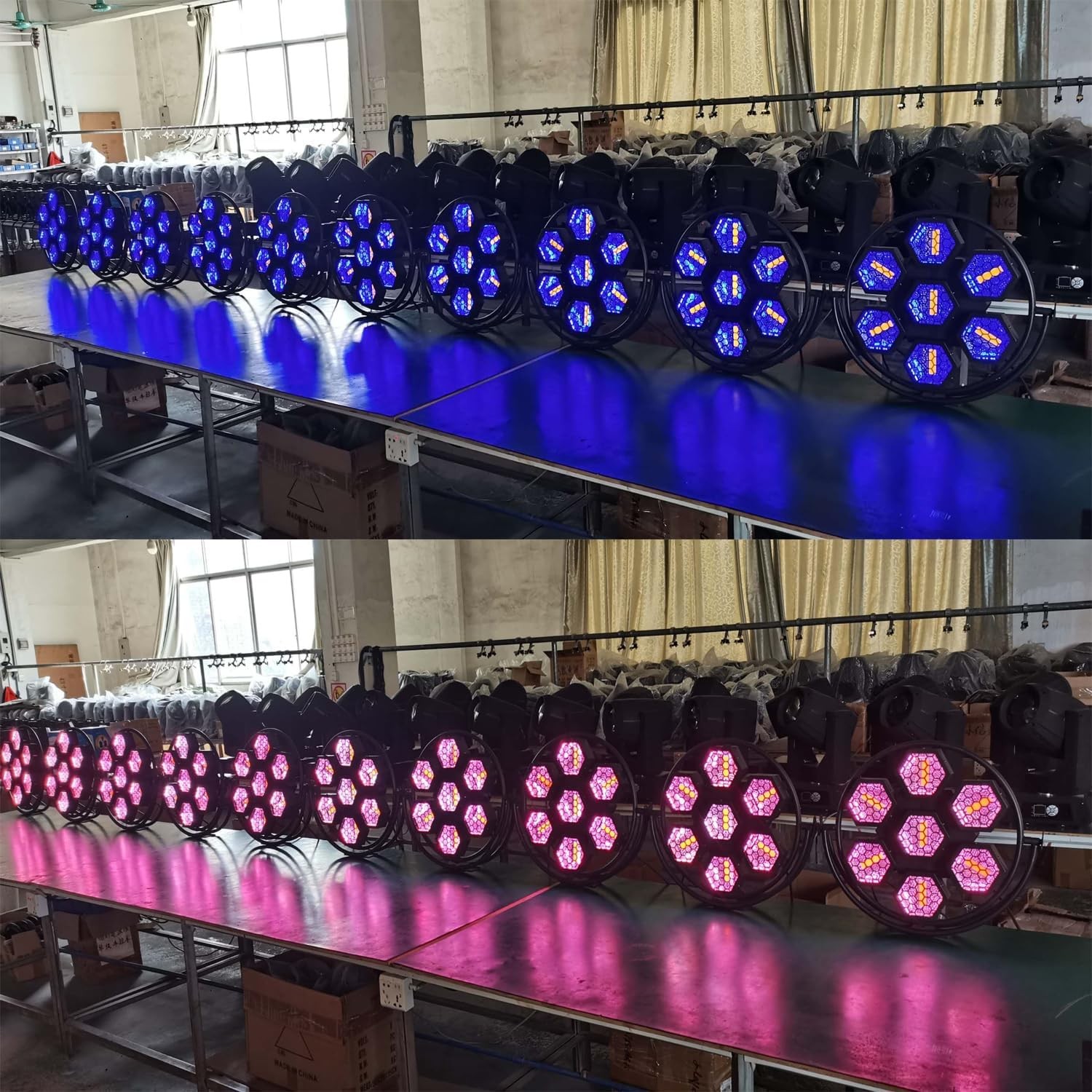 7 Head LED Retro Background Effect Light, DJ Disco Stage Lights, 1PC