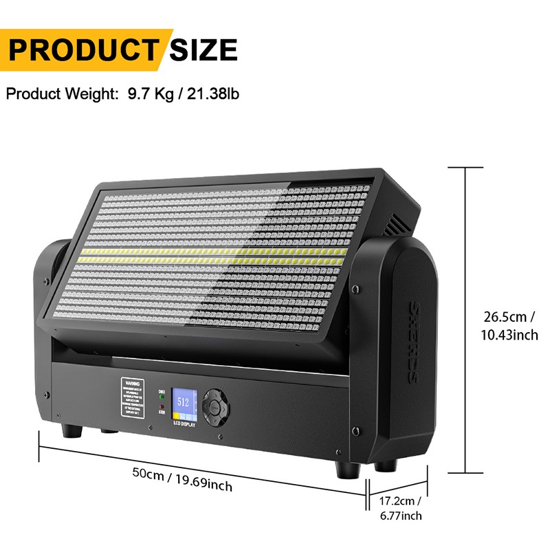 200W RGB Moving Head Lighting 864 LED Strobe DMX Beam Light Bar DJ Party