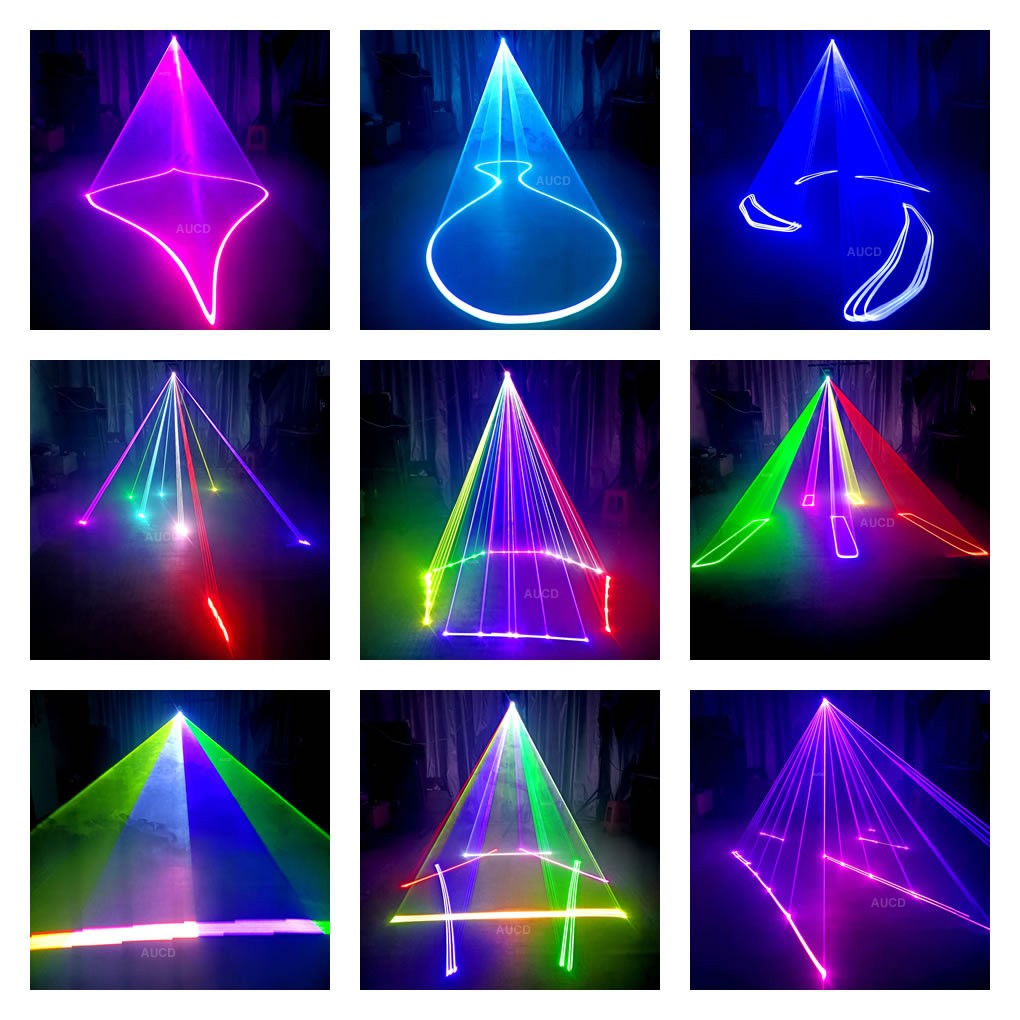 5W iOS Android Phone App RGBW Laser Animation Scan DMX DJ Stage Projector Lights