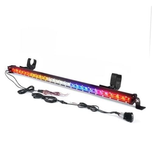 1.0″ Ultra-Thin LED Chase Strobe Light Bar, 30″ Offroad Safety Flashing RYWBR