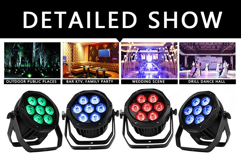 4PCS Led IP65 Outdoor Waterproof 7x18w RGBWA UV Wash Par Lighting