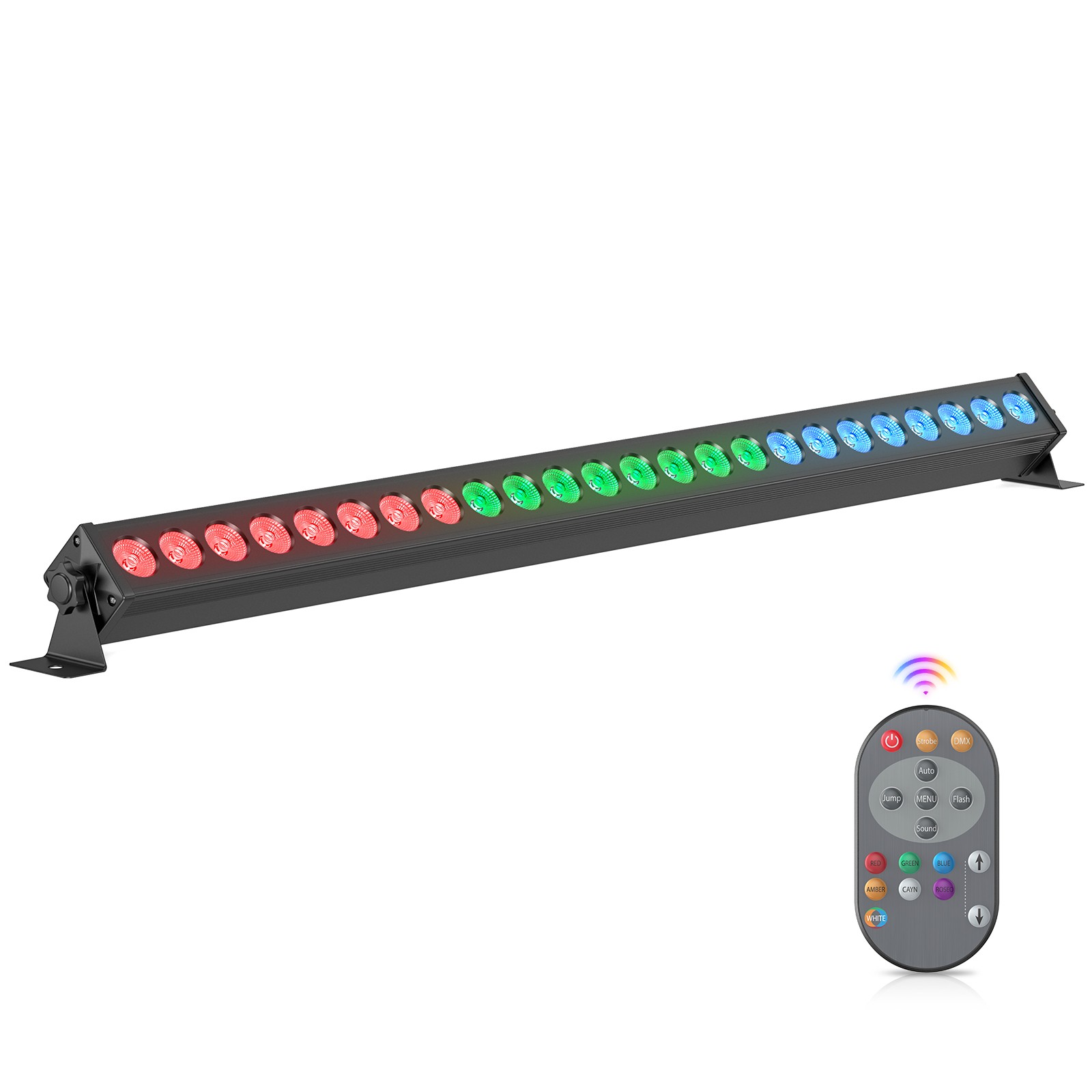 24 LED RGB Wall Wash Light Bar DMX Stage DJ Disco Party Club Lights With Remote