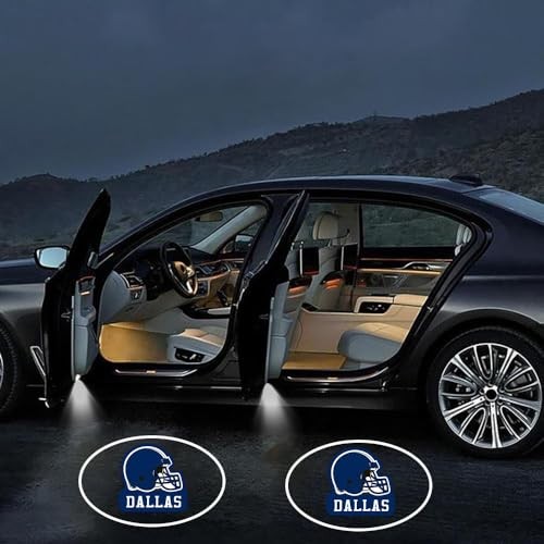 2Pcs LED Car Door Light Wireless Projector Football Fans Wireless Dallas