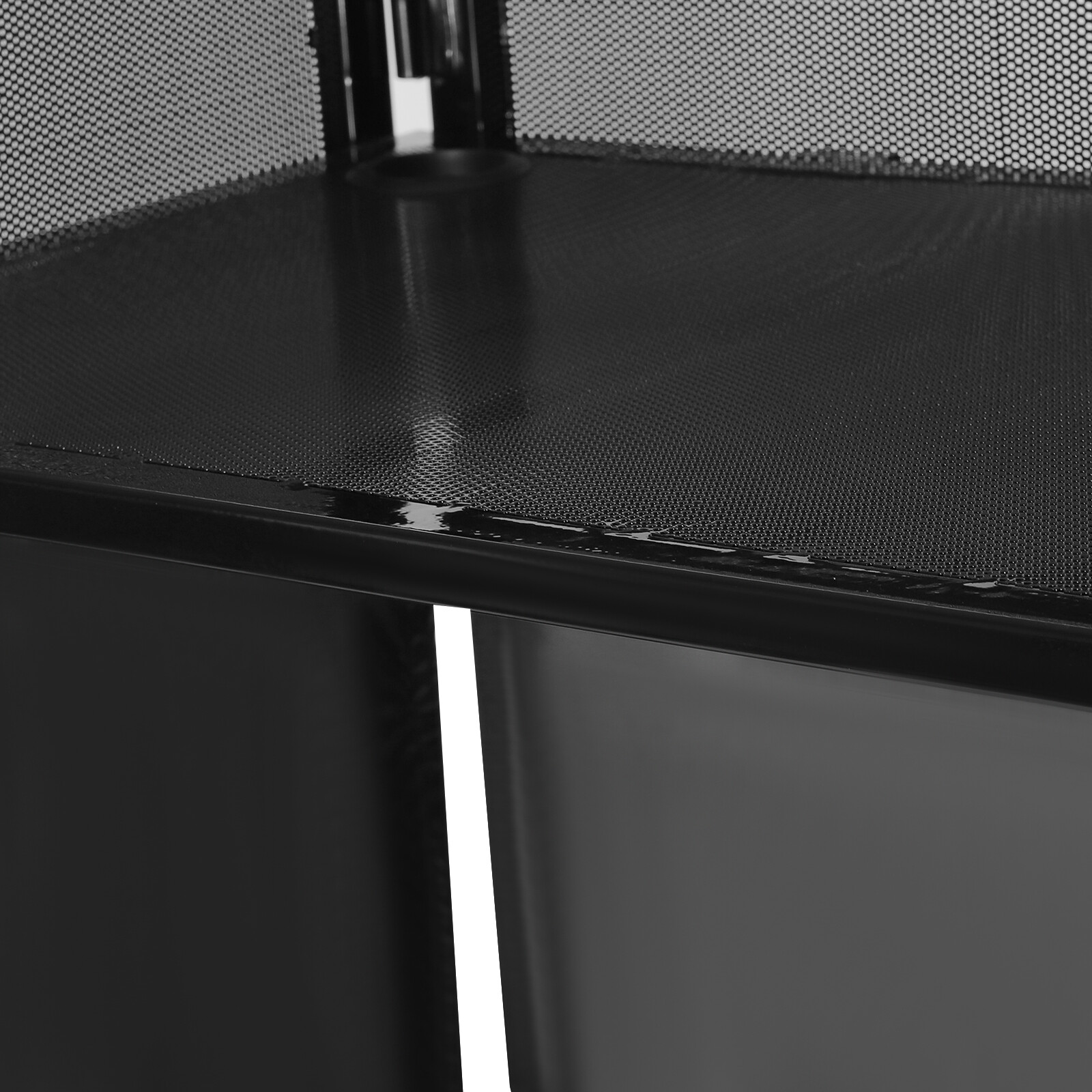 DJ Event Facade White/Black Scrim Metal Frame Booth+20″x40″Table Station+2 Lamp